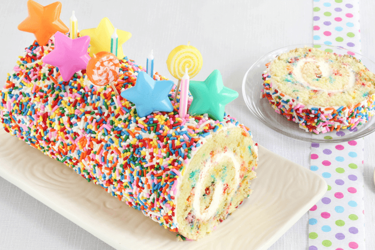 Confetti Roll Cake