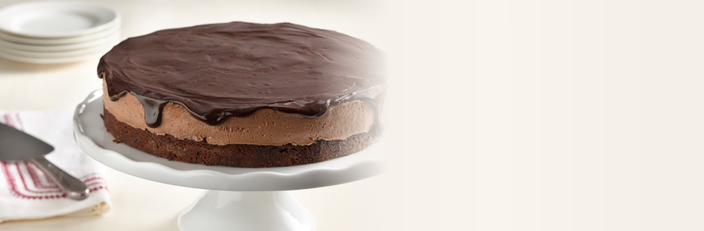 Betty Crocker cake with chocolate glaze