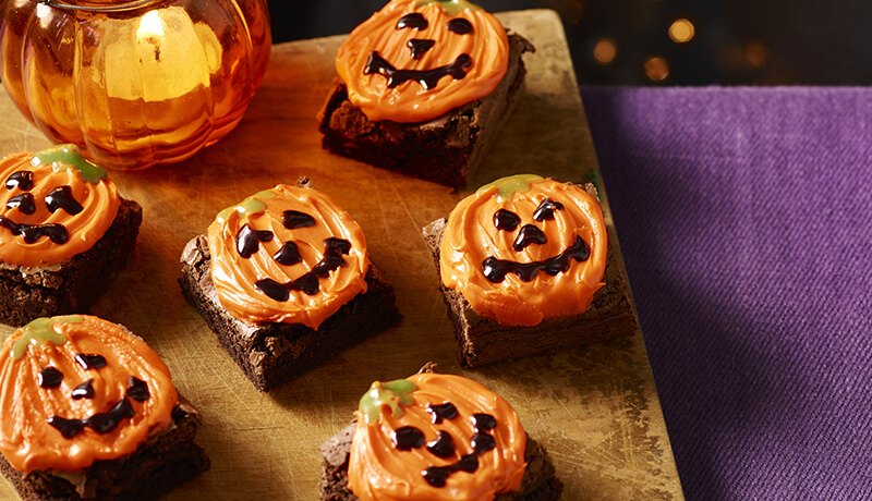 Halloween Pumpkin Brownies