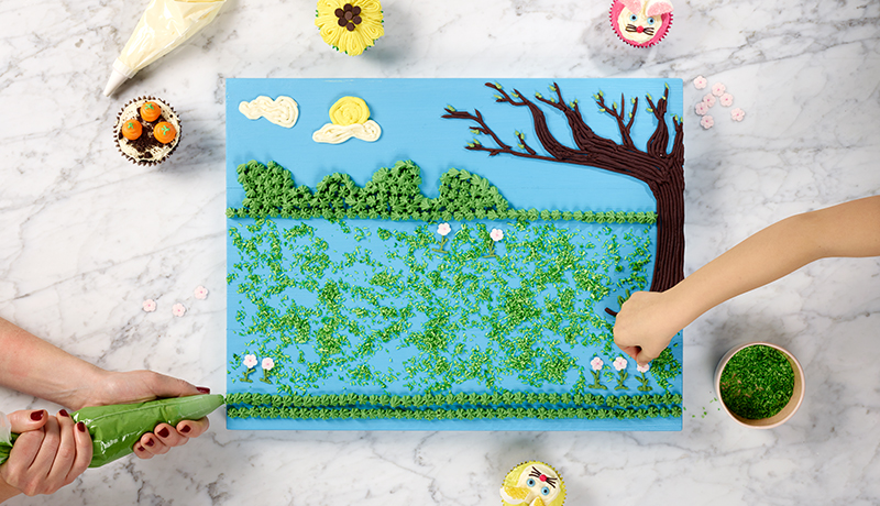 Background decoration hide and seek story