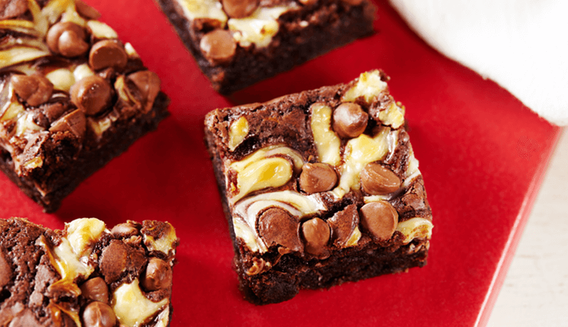 cheesecak swirl brownie hero