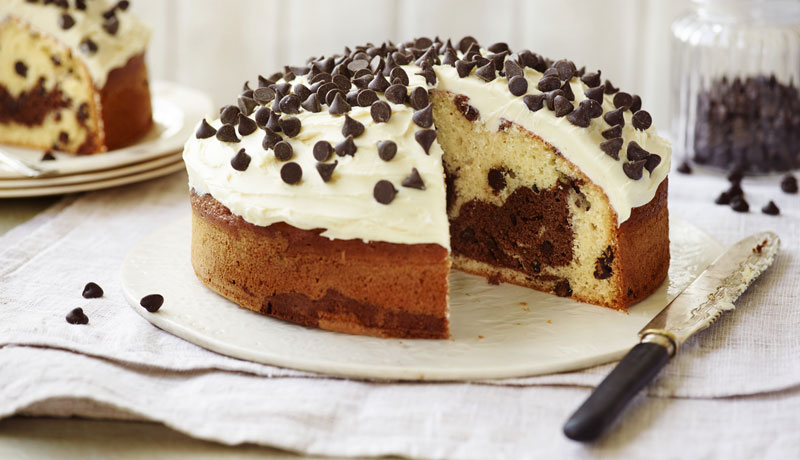 Chocolate Chip Marble Cake