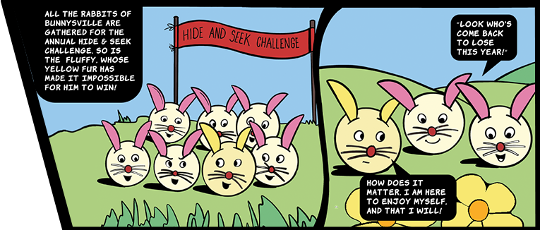 Easter Hide and Seek campaign banner cartoon