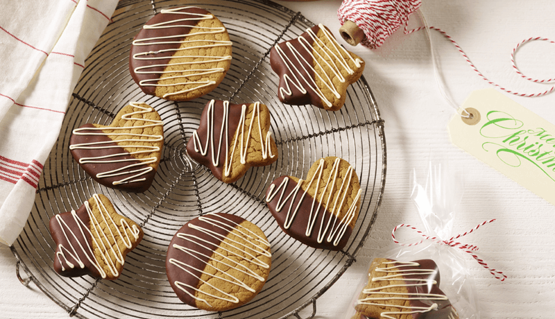 Gingerbread and Chocolate Christmas Cookies