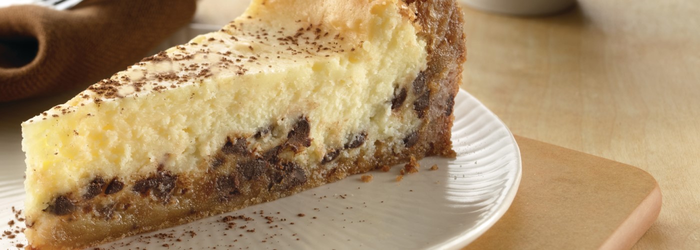 Gluten free chocolate chip cookie cheesecake banner