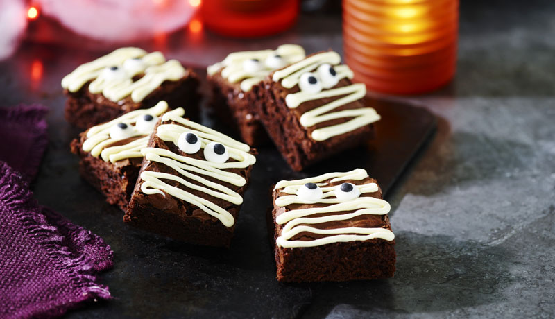 Halloween Mummy Brownies