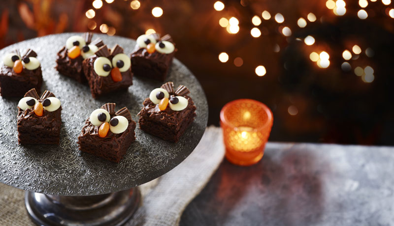 Halloween owl brownies