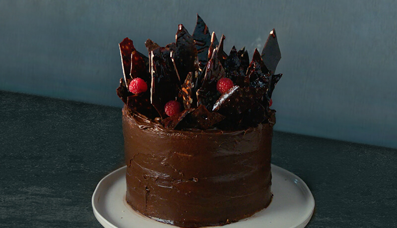 Vanilla Toffee Chocolate Layer Cake