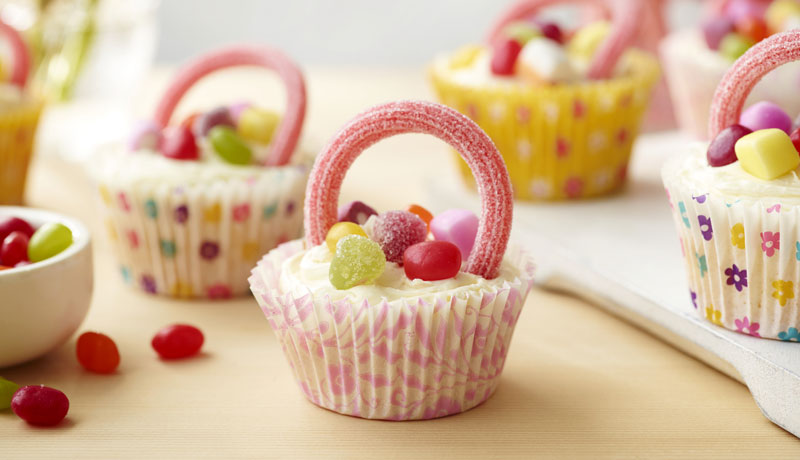 May Day Basket Cupcakes