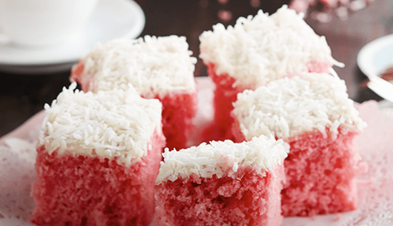 moist strawberry coconut cake-card