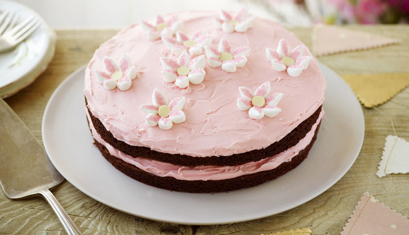 Mother’s Day Flower Brownie Cake