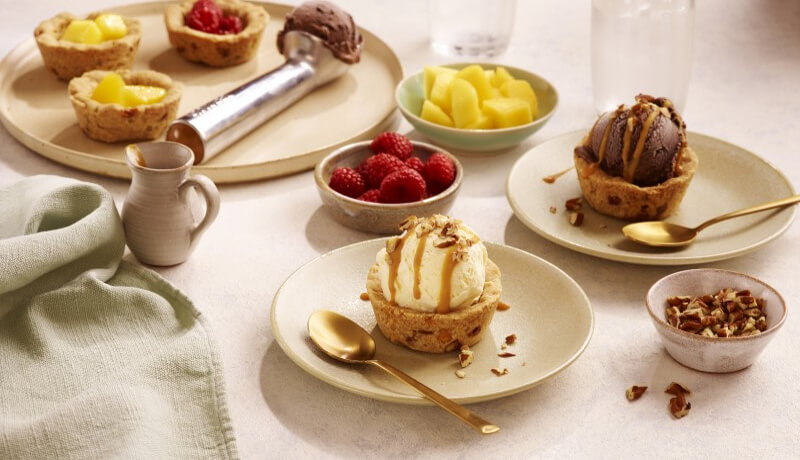 Salted Caramel Shortbread Ice Cream Cups