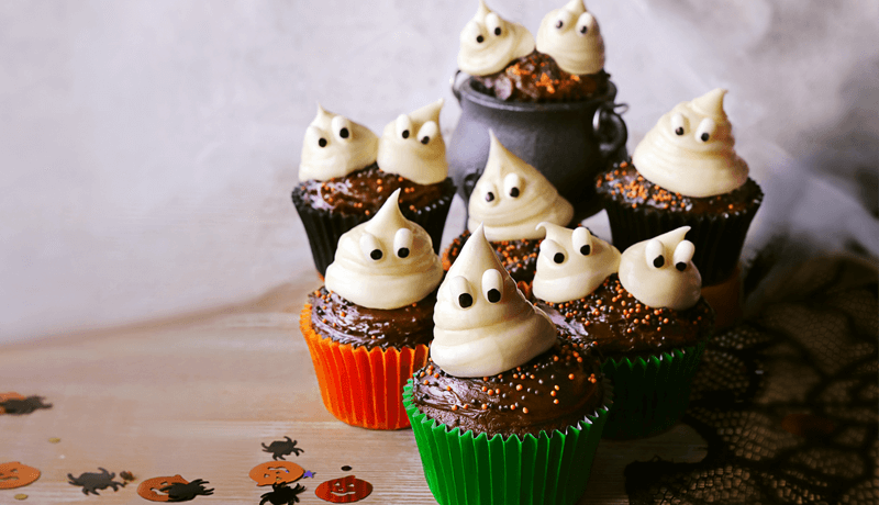 Spooky treats Halloween cupcake
