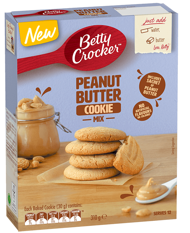package of peanut butter cookie mix
